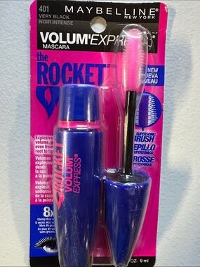 Maybelline Volum' Express The Rocket Mascara in Very Black - Blue & Pink Tube